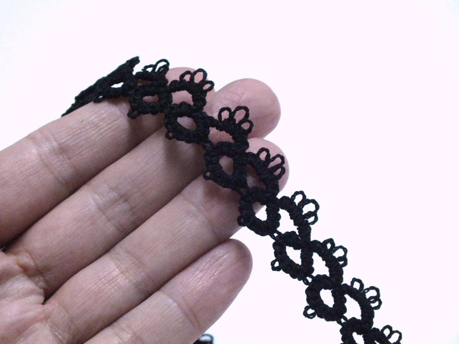 Black Lace Choker Gothic Choker Black Tatted Necklace - Etsy