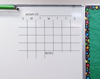 School Calendar, Dry Erase Calendar, Classroom Calendar, Teacher Calendar, Home Calendar, Modern Calendar for home office, Weekly Calendar