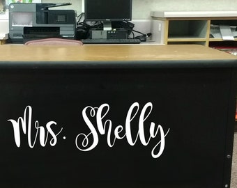 Teacher Desk Decal Etsy