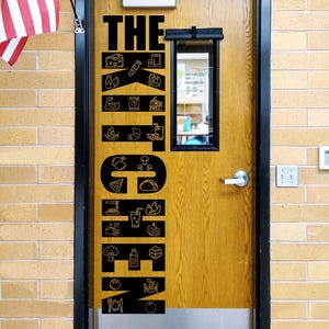The Kitchen, teacher decal, school classroom, vinyl wall decal, classroom wall decal, cafeteria, culinary class.