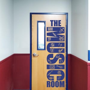 Music Room Door Decal | Vinyl Classroom Sign for Teachers | Band Choir Décor | Educational Wall Sticker | Music Classroom Vinyl bild 1