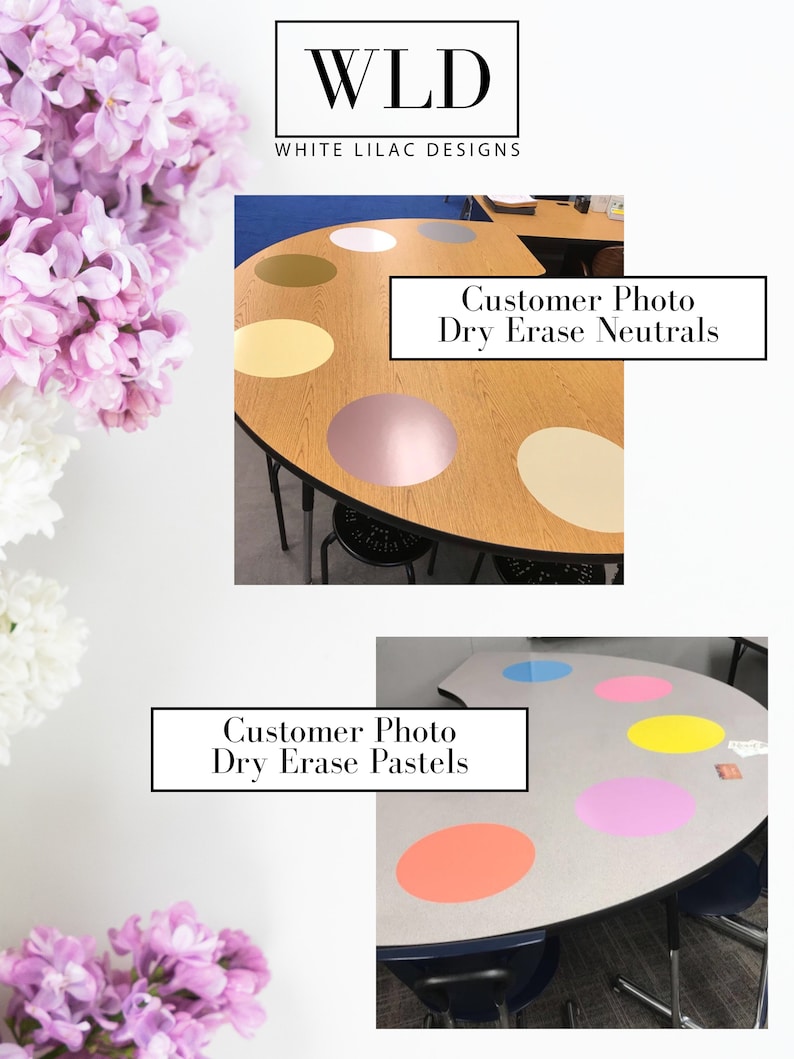 Dry Erase Circle Dry Erase Desk Classroom Decal Teacher Etsy