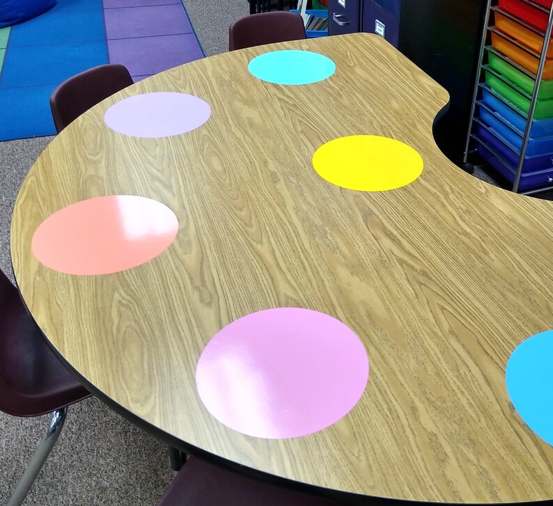 Dry erase circle dry erase desk classroom decal teacher Etsy