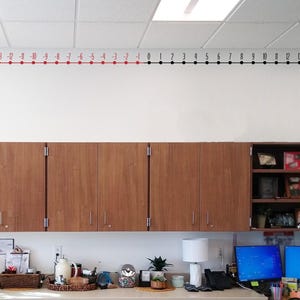 Number Line, math teacher decal, elementary math, positive negative numbers, basic math, negative integers, grade level math, skip counting zdjęcie 3
