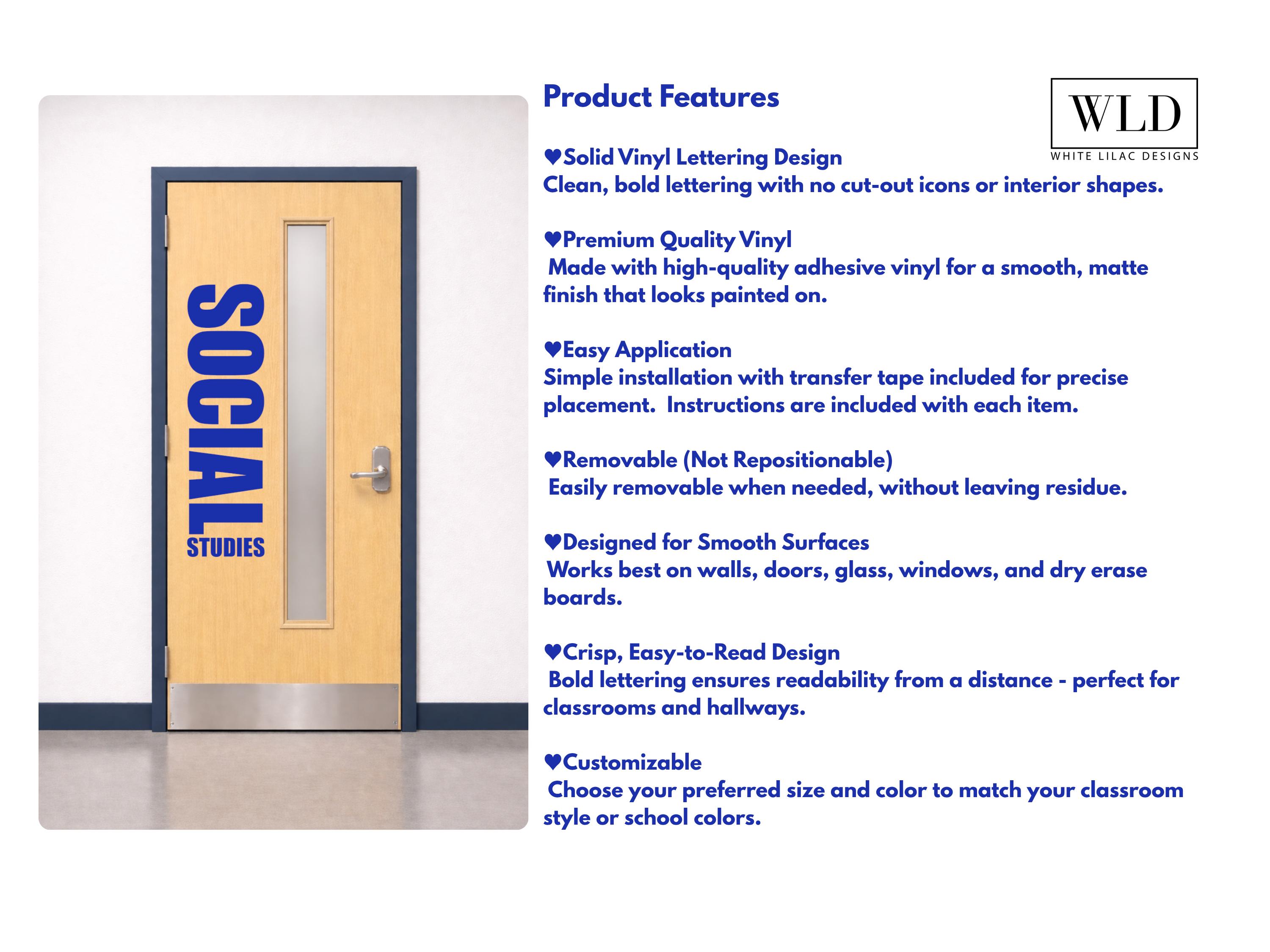 School Social Worker Door Vinyl Decal | Student Services Office Sign ...