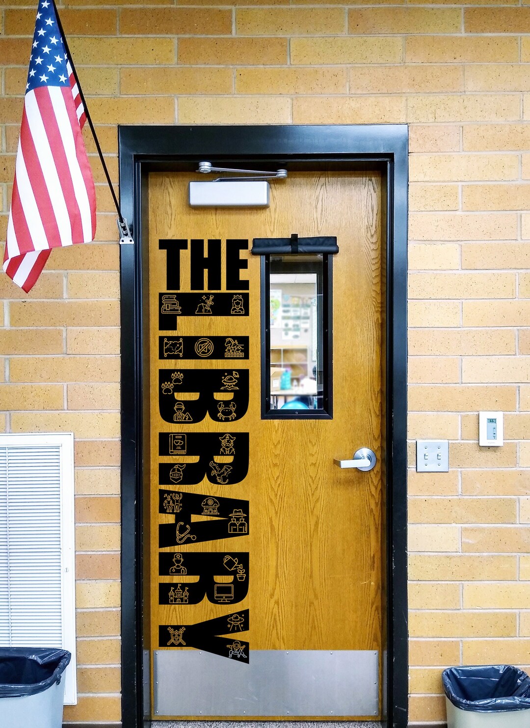 The LIBRARY, Teacher Decal, School Classroom, Vinyl Wall Decal, Classroom Wall Decal, School