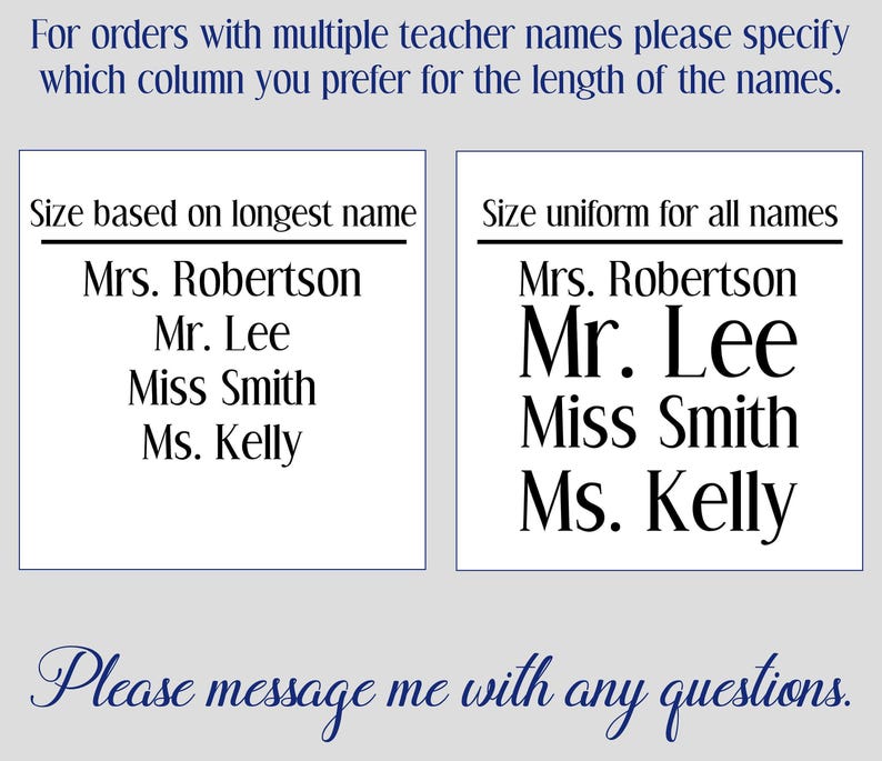 Teacher Name, teacher decal, classroom decor, vinyl wall decal, classroom wall decal, growth mindset, teacher door, farmhouse style, come in image 2