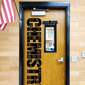 Chemistry, teacher decal, school classroom, vinyl wall decal, classroom wall decal, Chemistry Lab, teacher door, science class, chemical lab