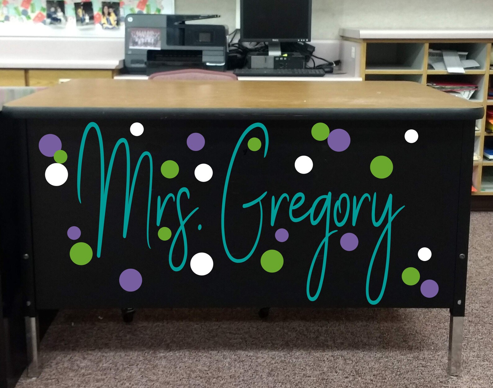 Teacher Name Teacher Desk Decal Classroom Decor Vinyl Wall | Etsy