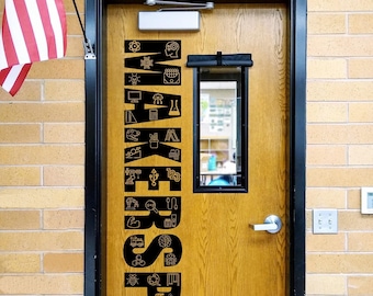 Makerspace Door Decal | Vinyl Classroom Door Sign for Teachers | STEM STEAM Lab Entrance Décor | Innovation Lab Vinyl Sticker