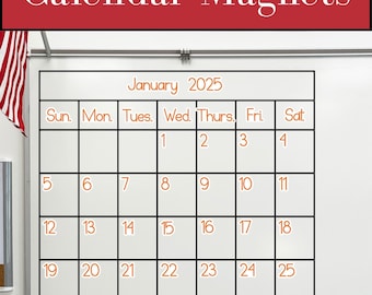 Calendar Magnets set, Dry erase calendar, customized magnet, classroom decal, teacher decal, classroom dryerase, classroom magnets, today is