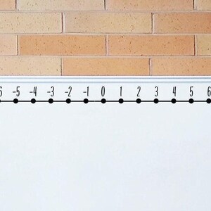 Number Line, math teacher decal, elementary math, positive negative numbers, basic math, negative integers, grade level math, skip counting zdjęcie 4