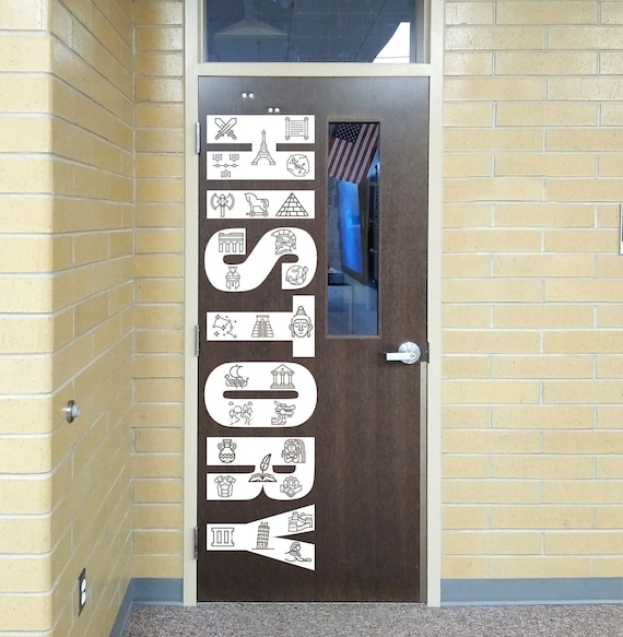 Ancient History Classroom Door Decal | Vinyl Door Sign for Teachers | History Classroom Décor | Educational Wall Sticker | World History