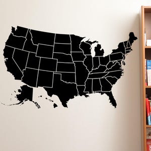 United States wall decal, classroom wall decal, large wall decal, america decal, classroom wall decor, classroom sign, USA decal, map of USA