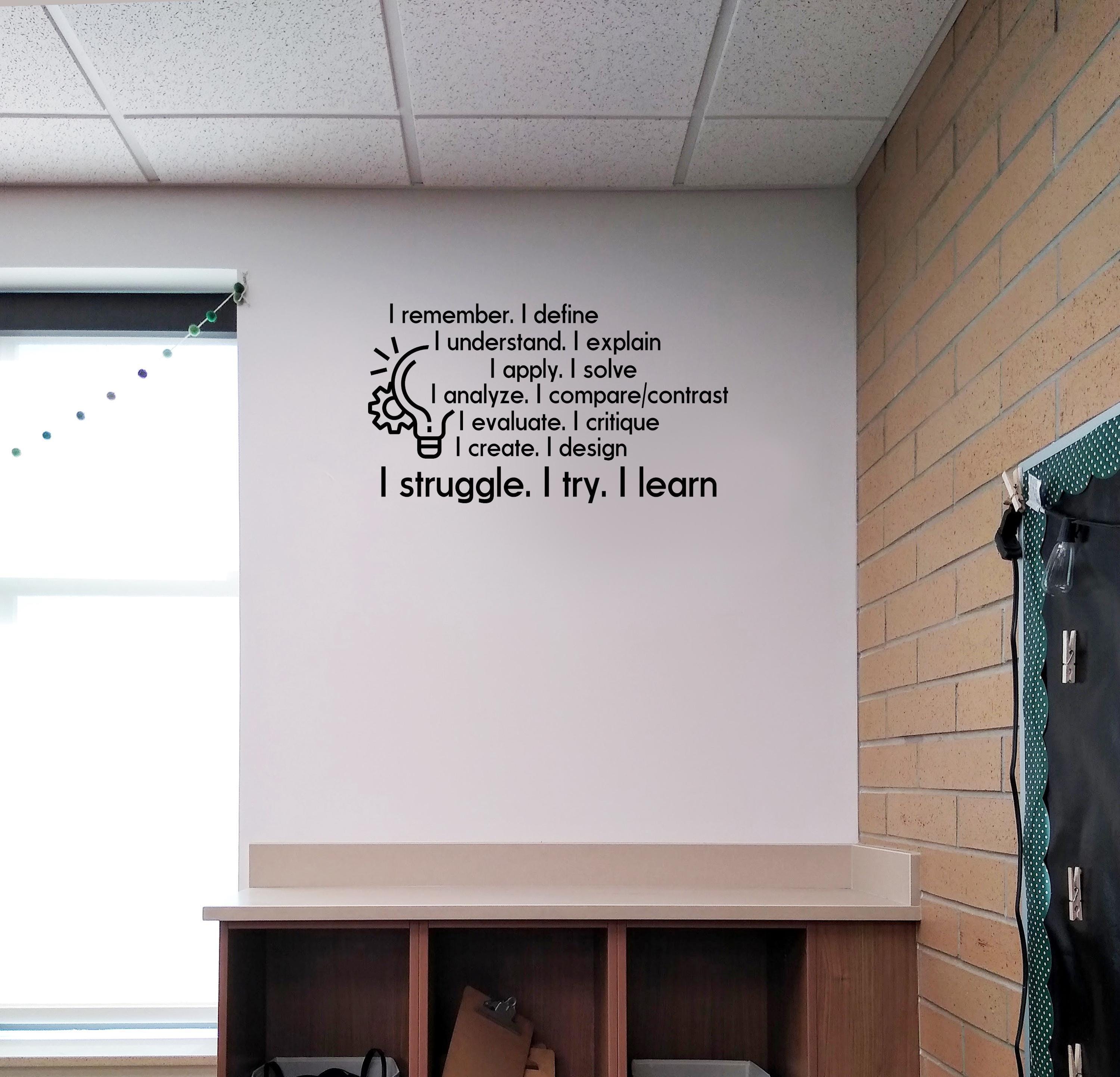 STEM Problem Solving Steps Vinyl Decal | STEAM Classroom Thinking ...