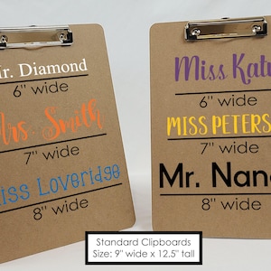Clipboard names, Back to school, Teacher Clipboards, Classroom teacher,
