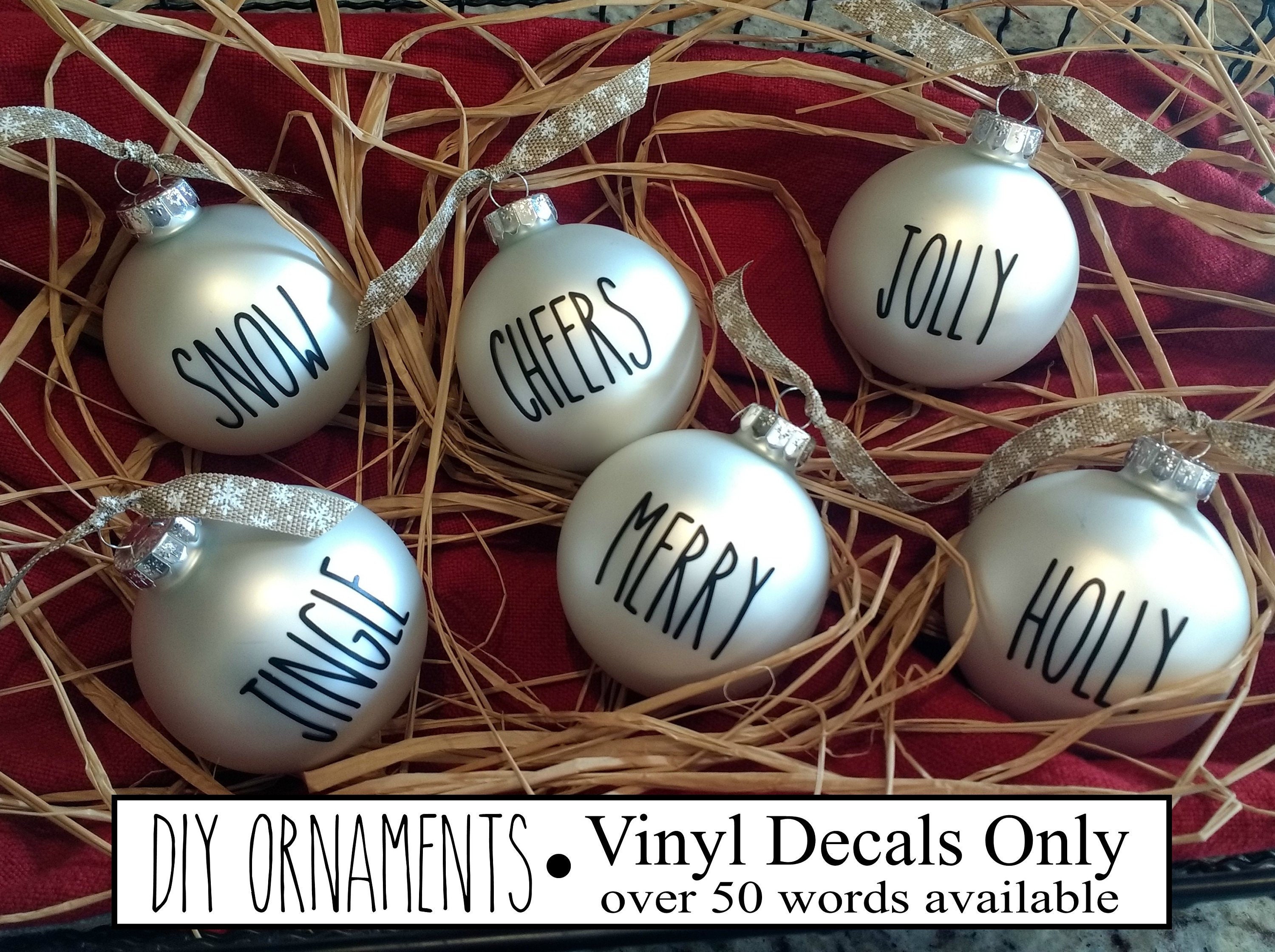 Christmas Word Ornaments 