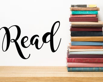 READ decal, classroom decal, teacher decal, home school decal, read wall decal, reading corner, library decor, reading nook, story time