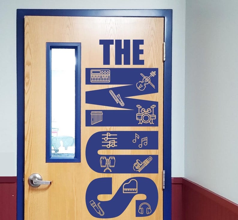 Music Room Door Decal | Vinyl Classroom Sign for Teachers | Band Choir Décor | Educational Wall Sticker | Music Classroom Vinyl bild 2