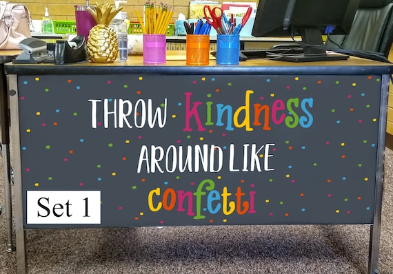 Throw Kindness Teacher Desk Decal Classroom Decor Vinyl - Etsy