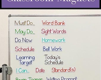 Classroom Magnets, Whiteboard Magnets, customized magnet, classroom decal, teacher decal, classroom dry erase, classroom magnets, Schedule