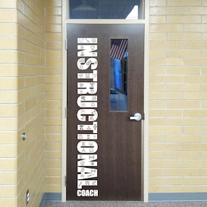 Instructional Coach, teacher coach, professional development, improve quality of lessons, teacher education, teacher door decal, elementary