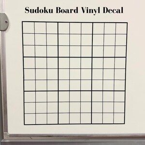 Sudoku Magnetic Game, White Board game, Fast finishers, Teacher must haves, classroom decal, teacher decal, classroom magnets, indoor recess Sudoku Board ONLY