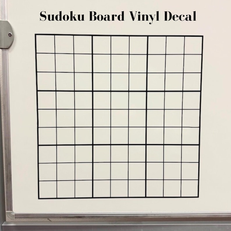 Sudoku Magnetic Game, White Board game, Fast finishers, Teacher must haves, classroom decal, teacher decal, classroom magnets, indoor recess Sudoku Board ONLY