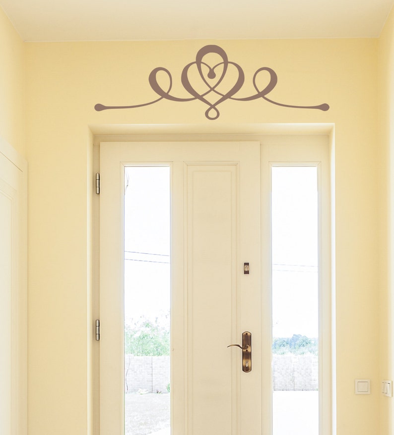 Headboard Flourish Bedroom Wall Decal Nursery Wall Decal Etsy