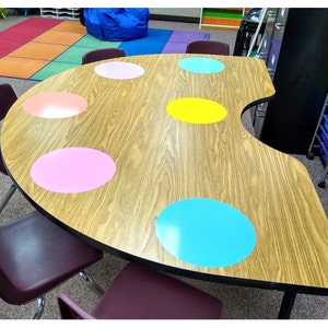 Dry erase circle, dry erase desk, classroom decal, teacher decal, dry erase mats, table dots, classroom dry erase, School teacher, supply