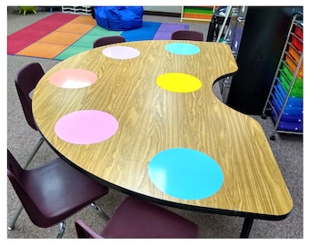 Dry erase circle, dry erase desk, classroom decal, teacher decal, dry erase mats, table dots, classroom dry erase, School teacher, supply