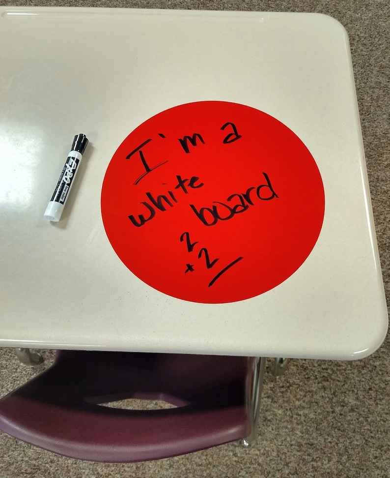 Dry Erase Circle Dry Erase Desk Classroom Decal Teacher Etsy