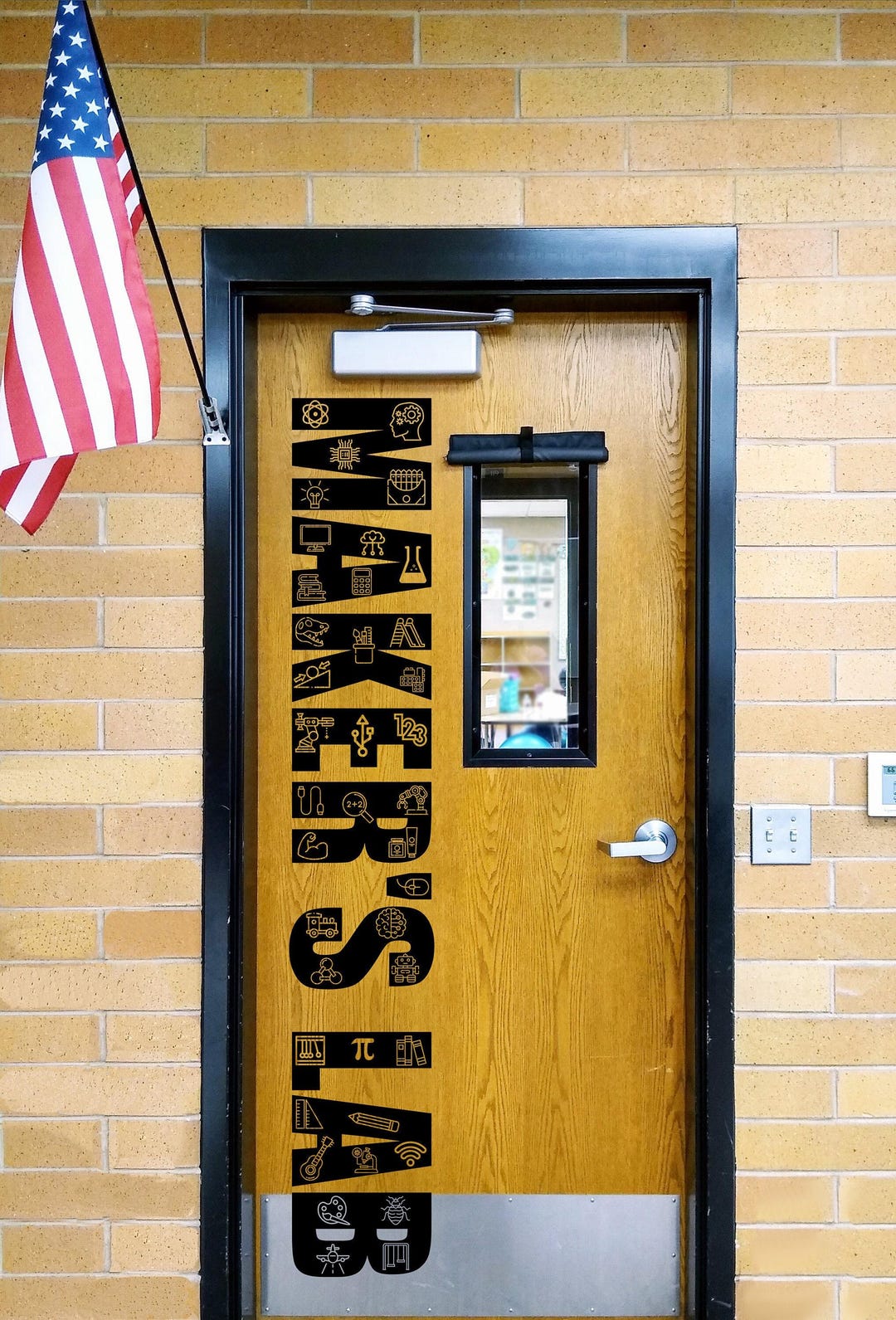 Maker's Lab Door Decal | Vinyl Classroom Door Sign for Teachers | STEM ...