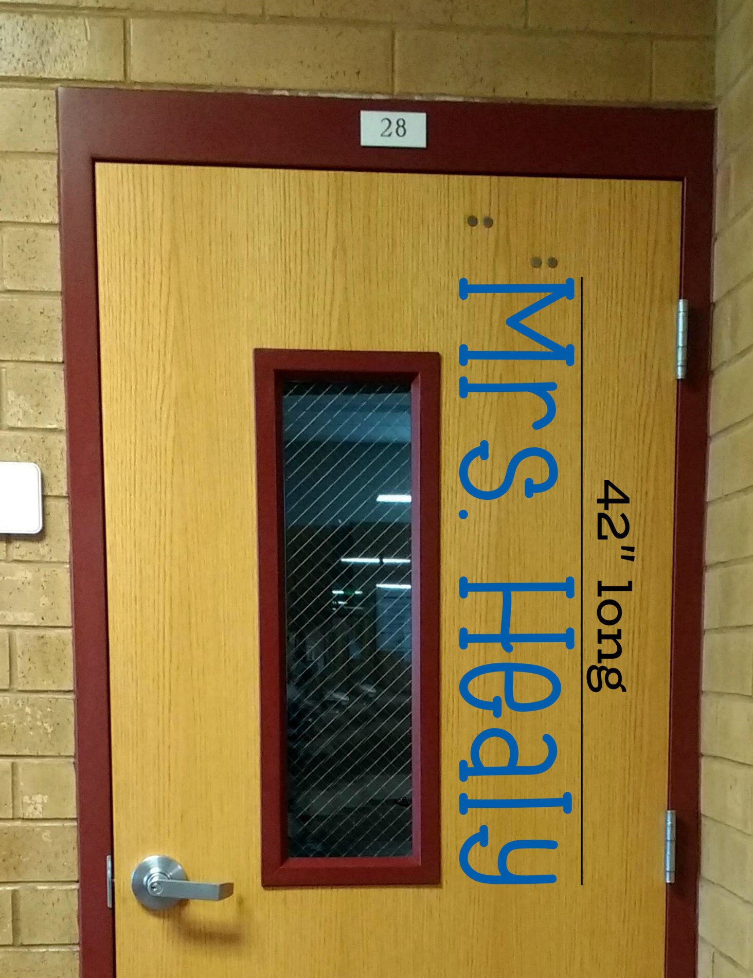 Classroom door name labels