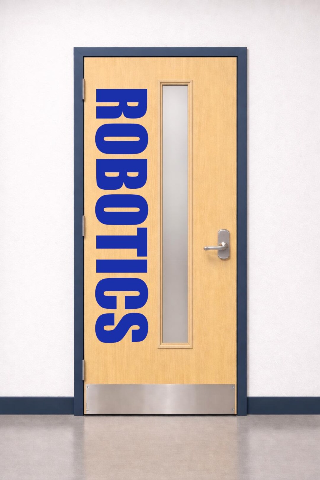 Robotics Classroom Door Vinyl Decal | Large Robot Lab Door Sign ...