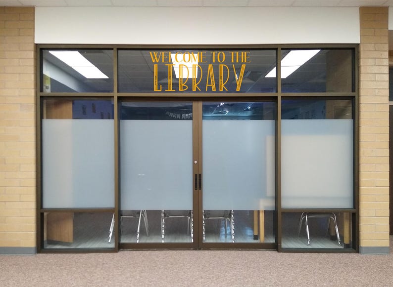 Welcome to the Library Vinyl Decal | School Library Door Sign | Reading ...