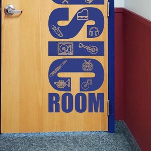 Music Room Door Decal | Vinyl Classroom Sign for Teachers | Band Choir Décor | Educational Wall Sticker | Music Classroom Vinyl bild 3