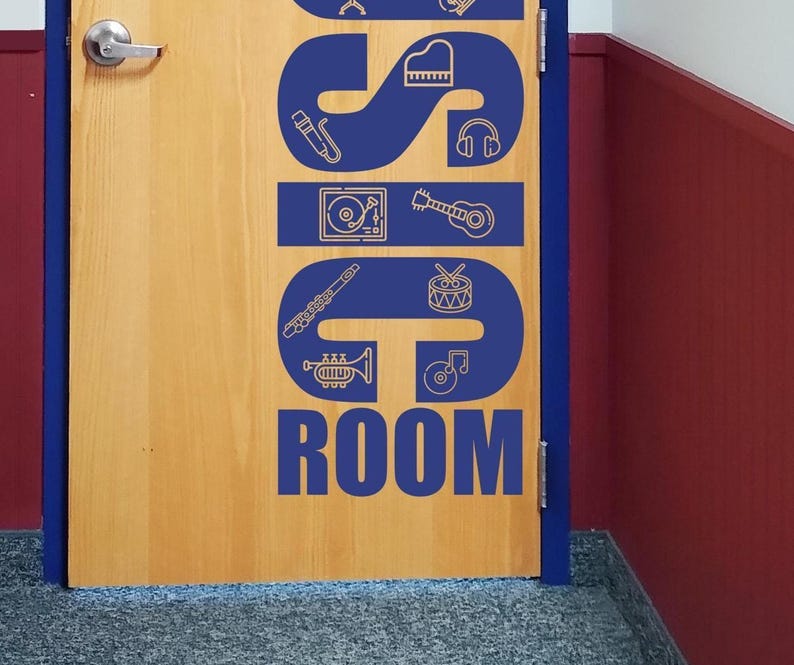 Music Room Door Decal | Vinyl Classroom Sign for Teachers | Band Choir Décor | Educational Wall Sticker | Music Classroom Vinyl bild 3