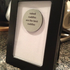 1 Mini Quote Magnet Naked cuddles are the best cuddles image 1