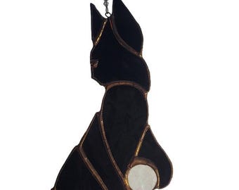 Stained Glass Cat Suncatcher