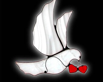 Love Dove with Two Hearts