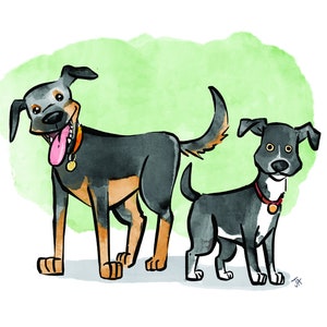 Custom Cartoon Pet Portrait