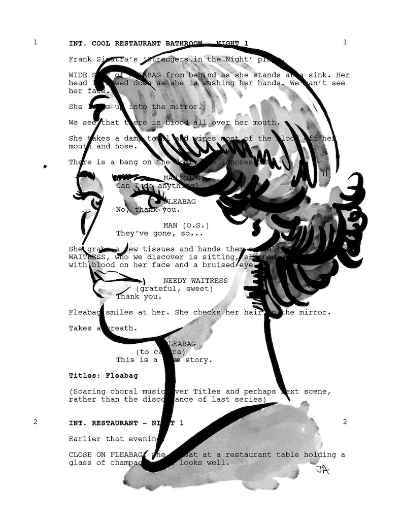 Phoebe Waller-bridge / Fleabag Screenplay Portrait - Etsy