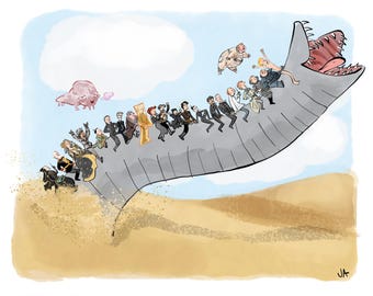 Dune Cartoon Illustration