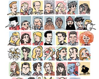 Faces of Twin Peaks Fire Walk with Me Illustration