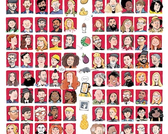 Taskmaster Cast Illustration Poster