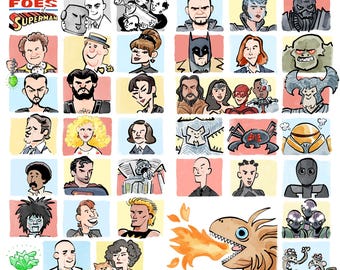 Foes of Superman Illustration