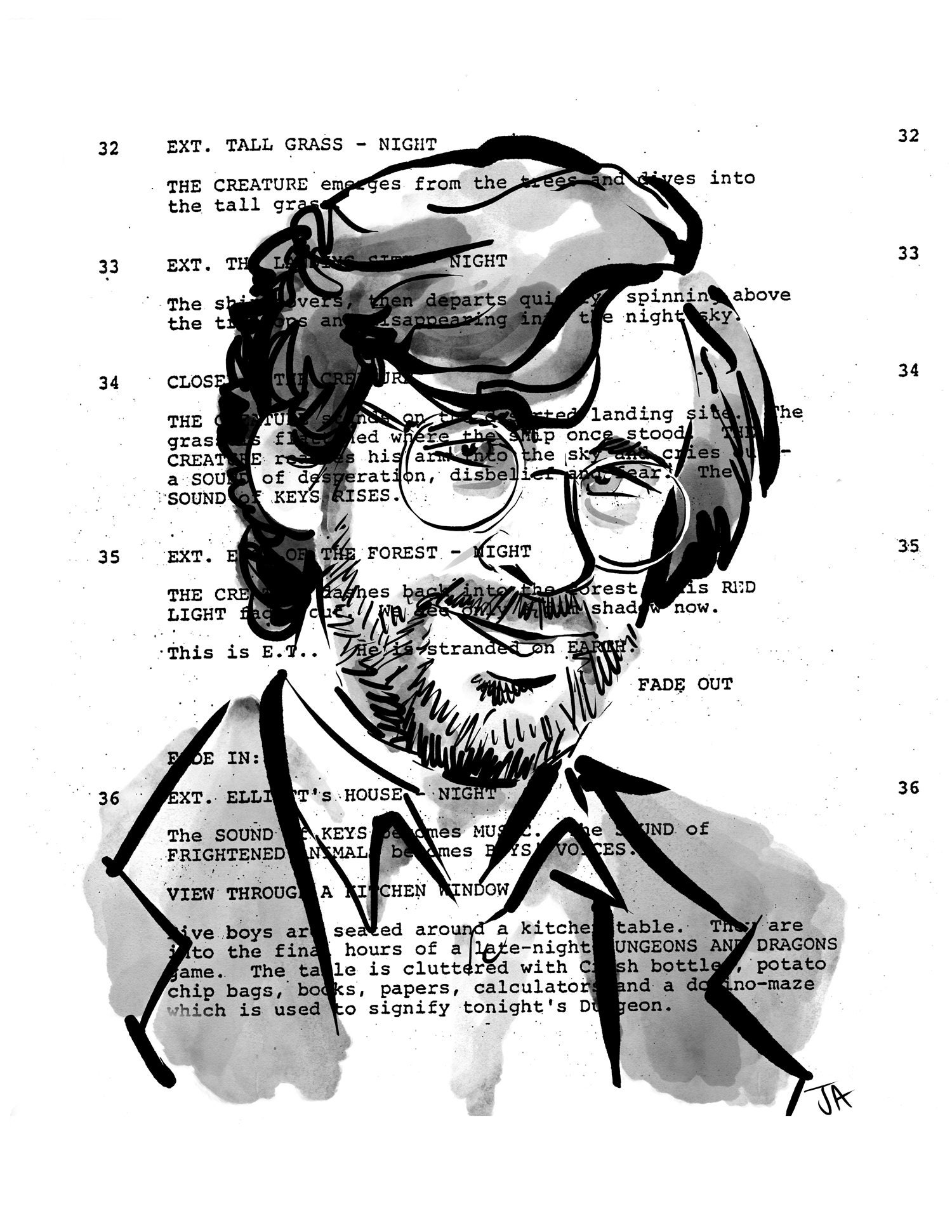 スティーブン・スピルバーグ監督　直筆サインポートレート　＊11月20％引き＊＊ スティーブン・スピルバーグ脚本ポートレート - Etsy 日本