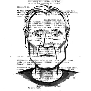William Goldman / Princess Bride Screenplay Portrait
