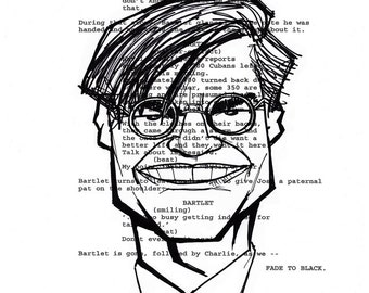 Retrato del guion de Aaron Sorkin (El ala oeste de la Casa Blanca)